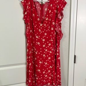 🔴 CLEARANCE‎ buy 2 for $12 
Xhilaration Red Floral Mini Dress with Ruffles